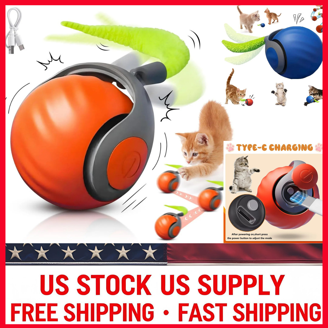 Speedy Tail 2.0 Interactive Cat Toys Ball Moving Cat Toy Automatic Rolling Ball