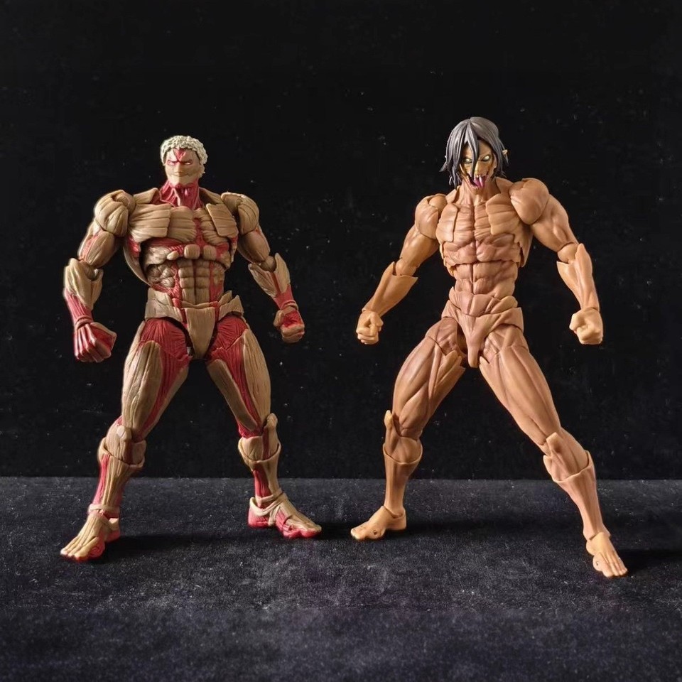 Anime Attack on Titan Armored Titan Revoltech Action Figure Collectible Toys Box