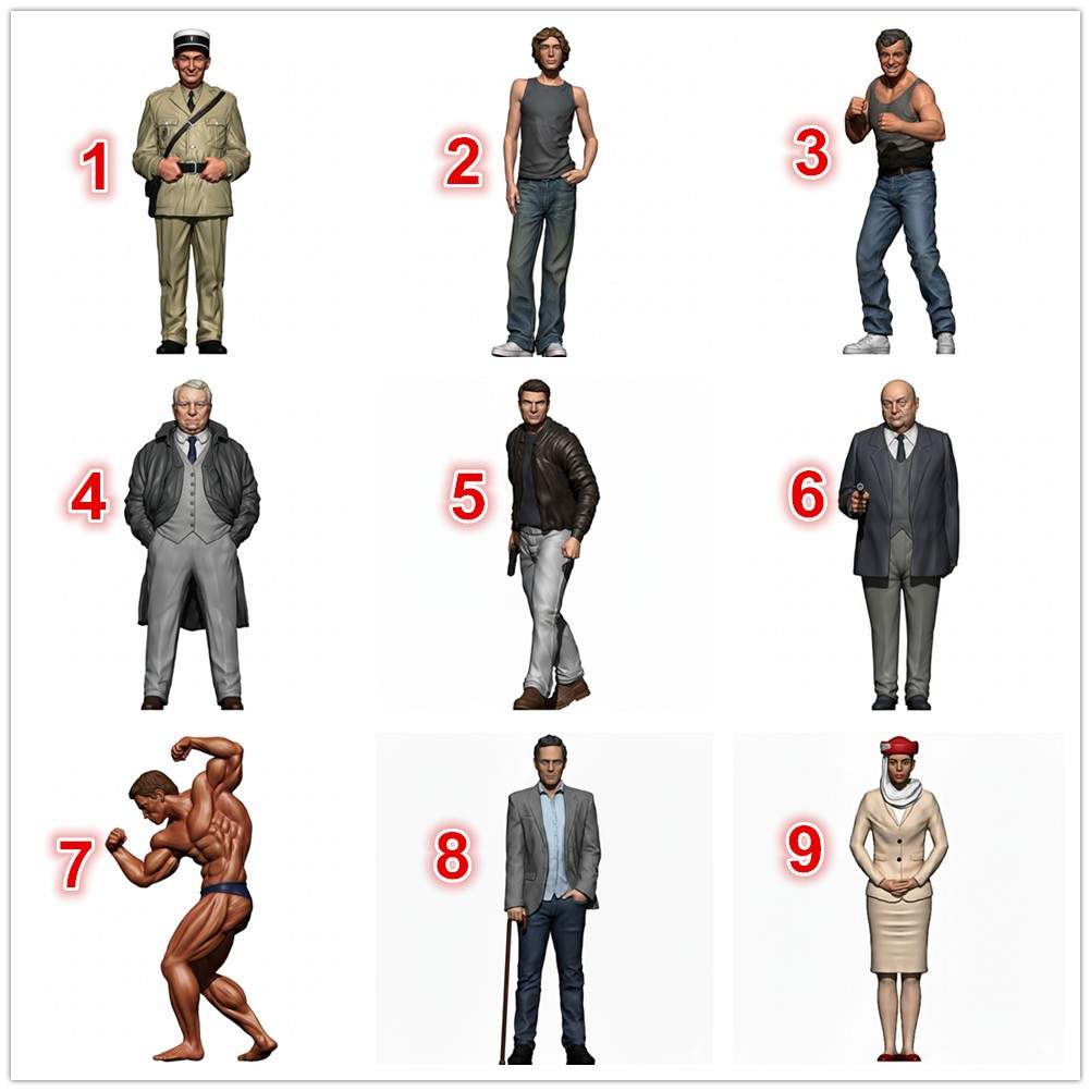 1/64 1/87 1/43 1/18 1/24 Girl Man Scene Miniatures Figures Model For Cars Toys