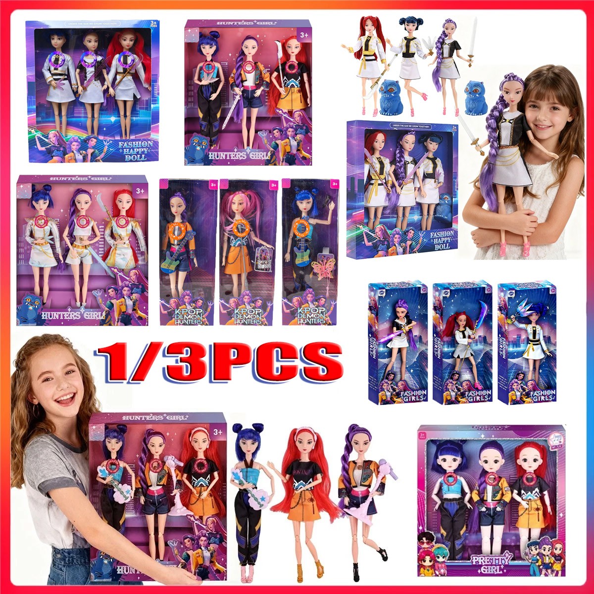 2026：Cosplay Kpop Demon Hunters Dolls Moveable Joint Collectible Figure TL