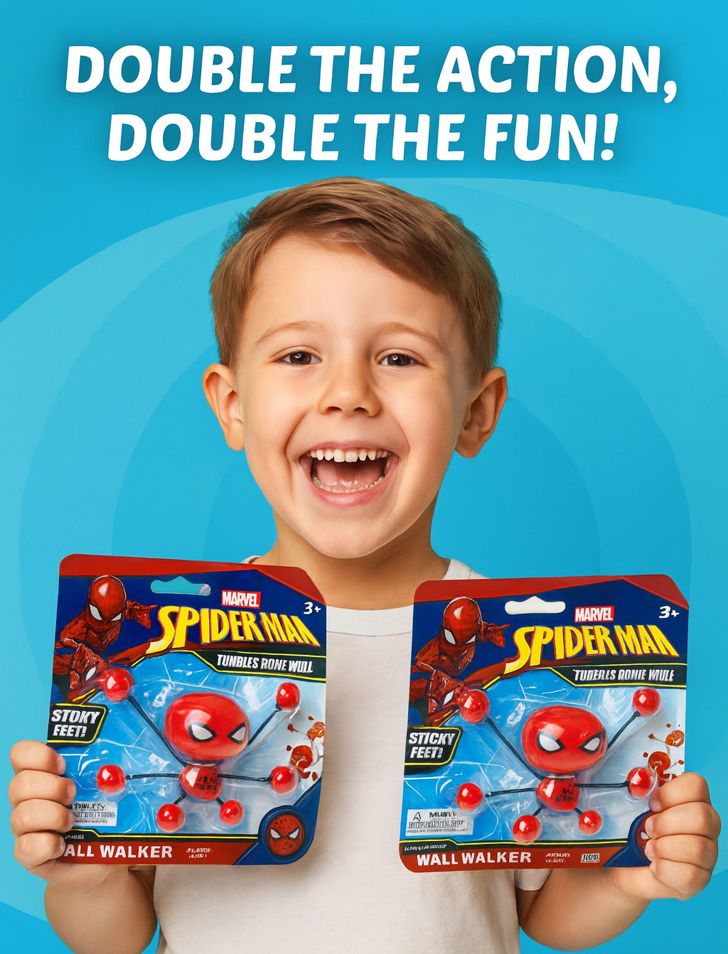 Marvel Spider-Man Wall Walker Stretchy Fidget Toy (2 PACK)