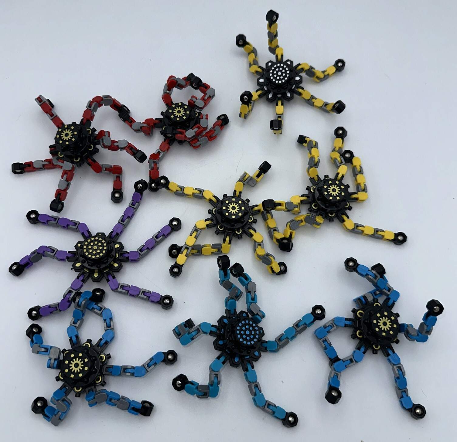 Transformable Fidget Spinner Toy Sensory Fidget Toys Lot of 9 EUC