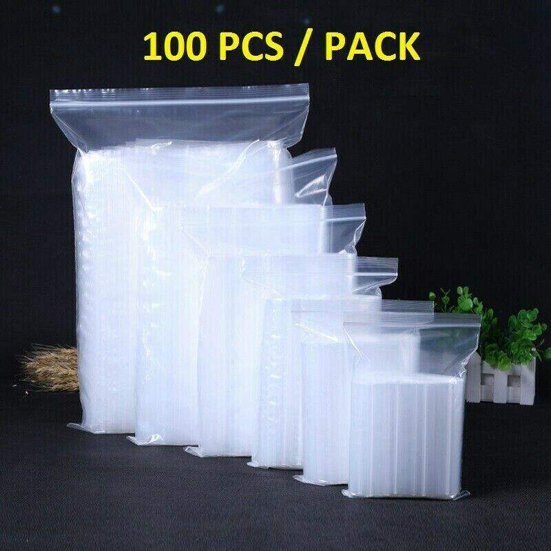 Strong 2 Mil Clear Reclosable Zip Plastic Lock Bags Poly Jewelry Zipper Baggies