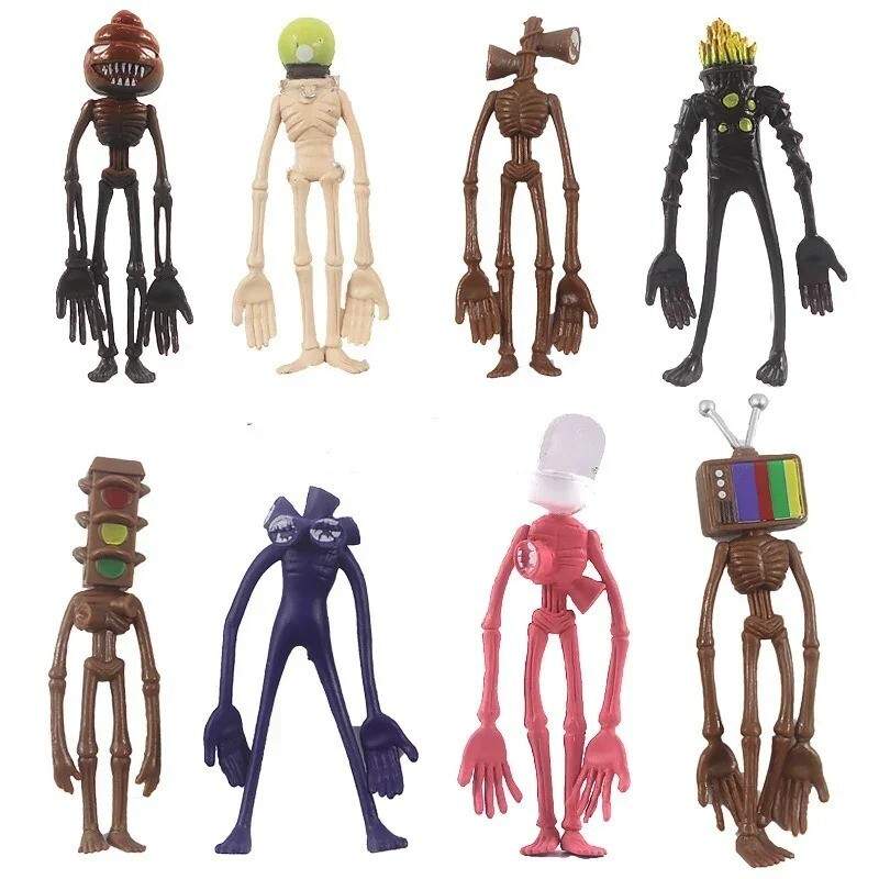 Siren Head 4-5 Inch Anime Action Figures Kids Toys PVC Dolls Gifts 8 Pcs/set
