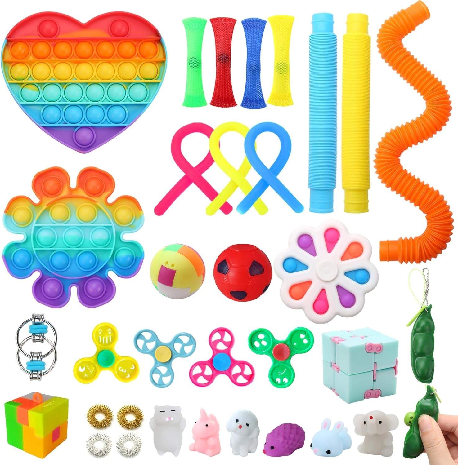 Fidget Simple Pack, 35pcs Toys Set with Popping Sensory…