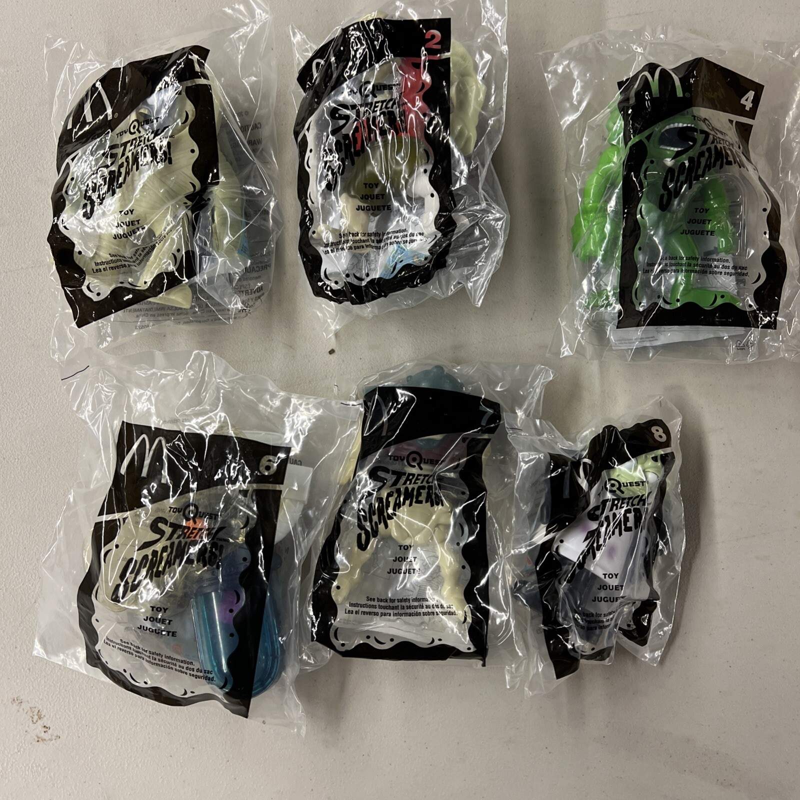 2003 McDonald’s Happy Meal Toys STRETCH SCREAMERS 6 Toys NIP