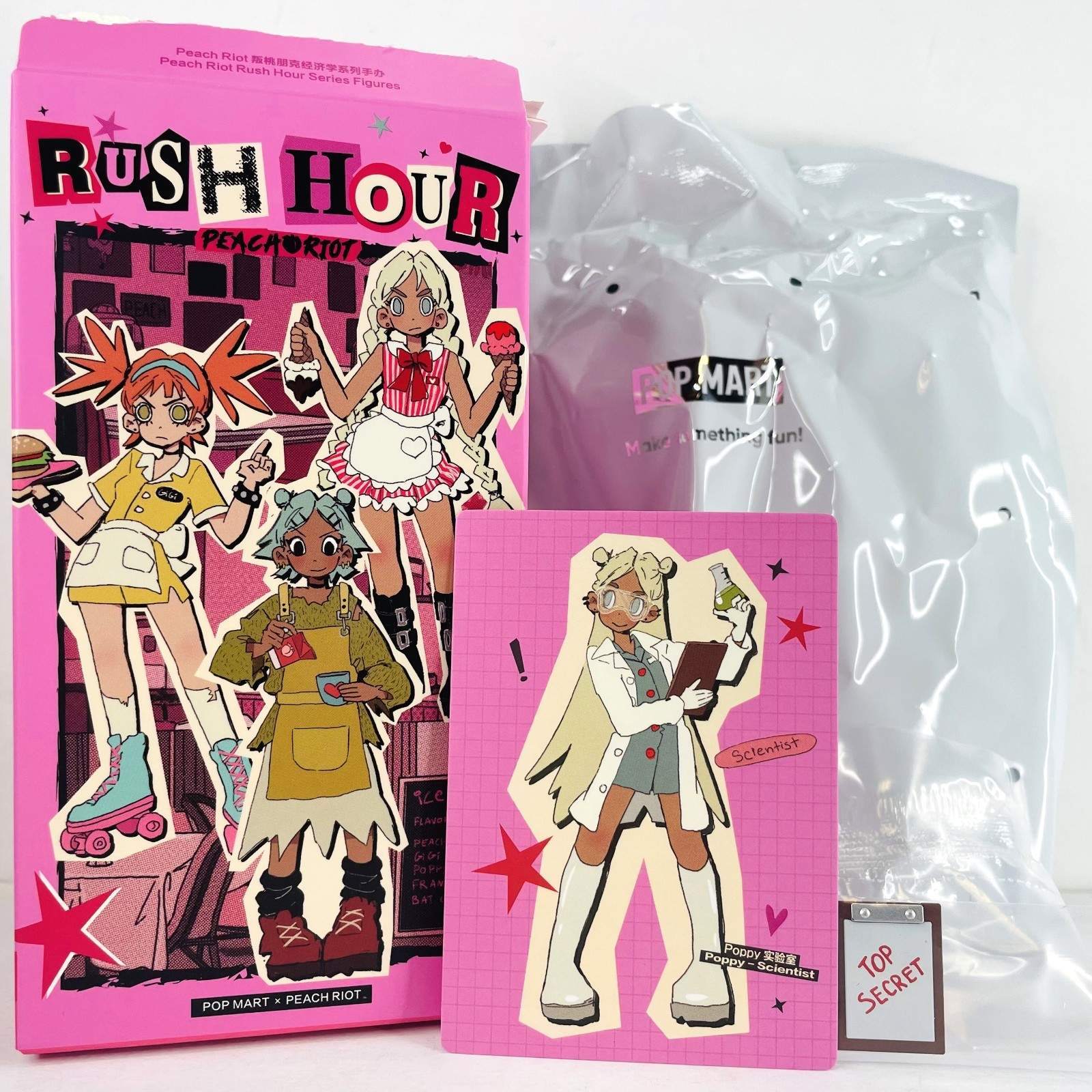 POP MART x Peach Riot Rush Hour Series Figure Dolls Toy – Poppy Scientist