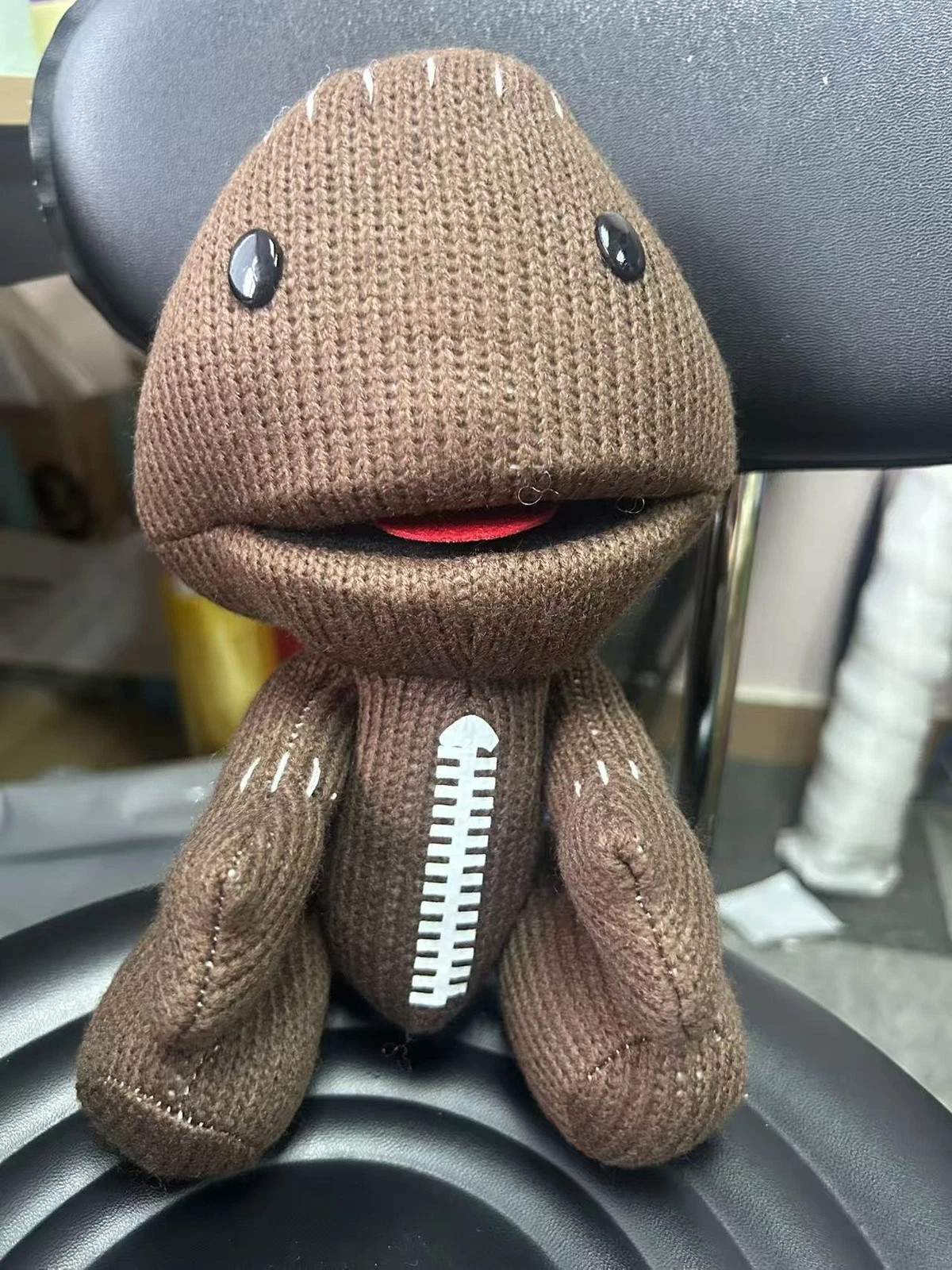 2010 Little Big Planet Rare Happy Sackboy 20Cm Collectible Plush Doll Toy