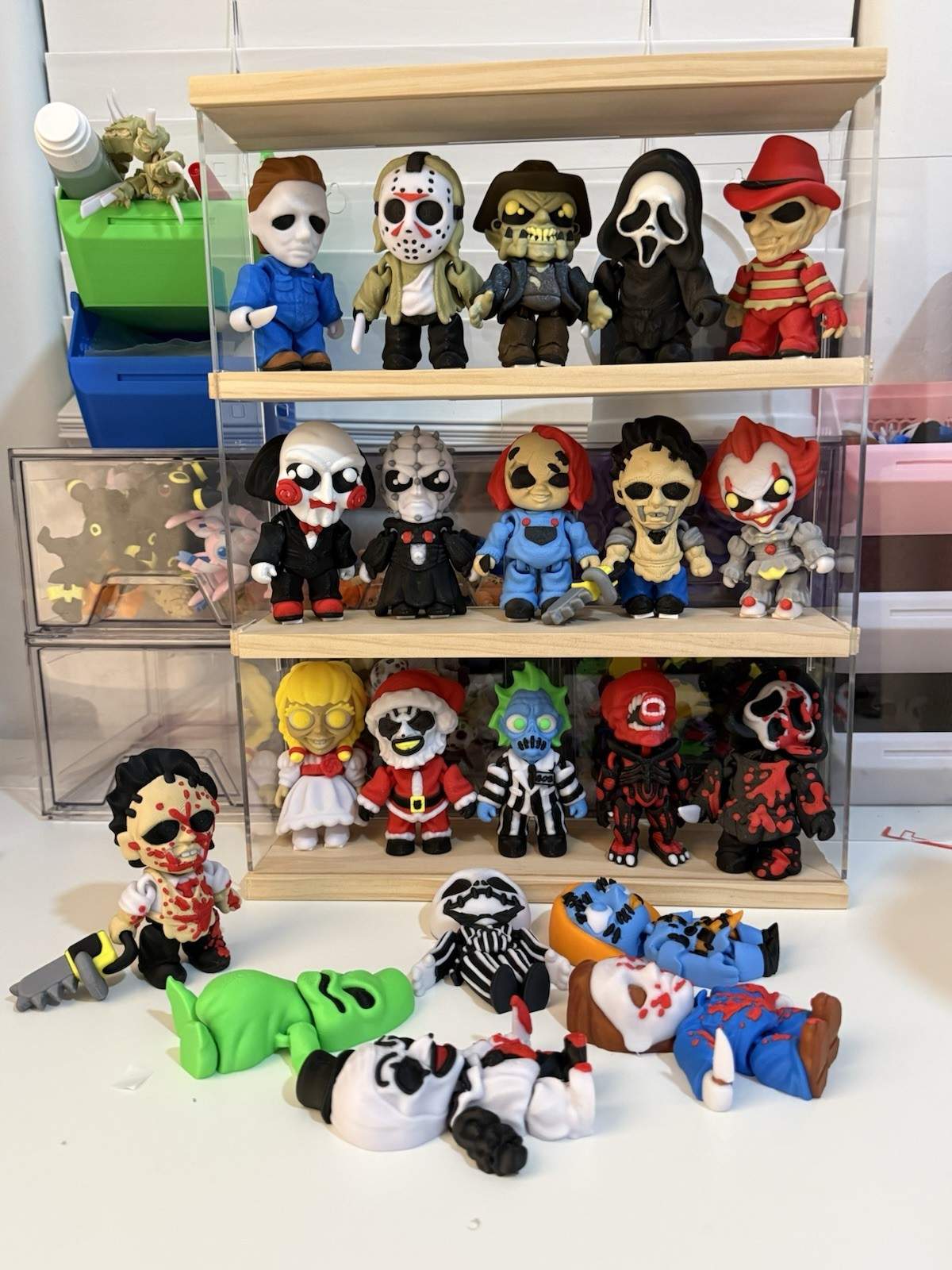 Flexi Horror Toy 3D Printed Articulated Halloween Figures 16 Characters To Pick