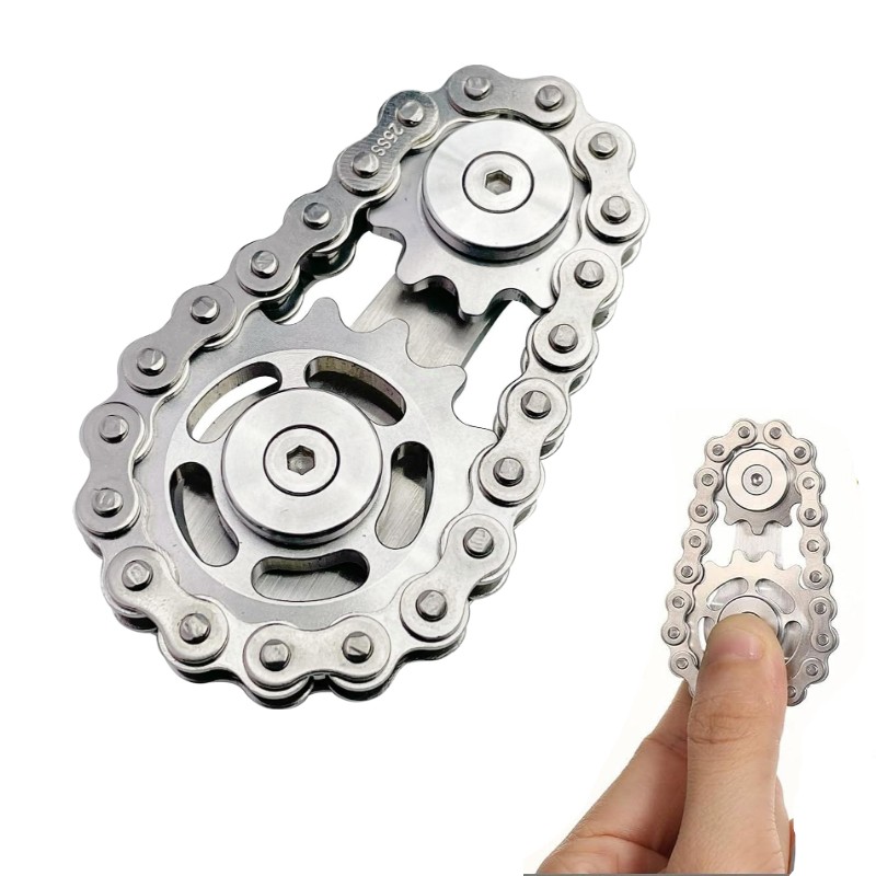 Metal Bike Chain Fidget Toy Stress Relief Gear Anxiety Relief Xmas Gift