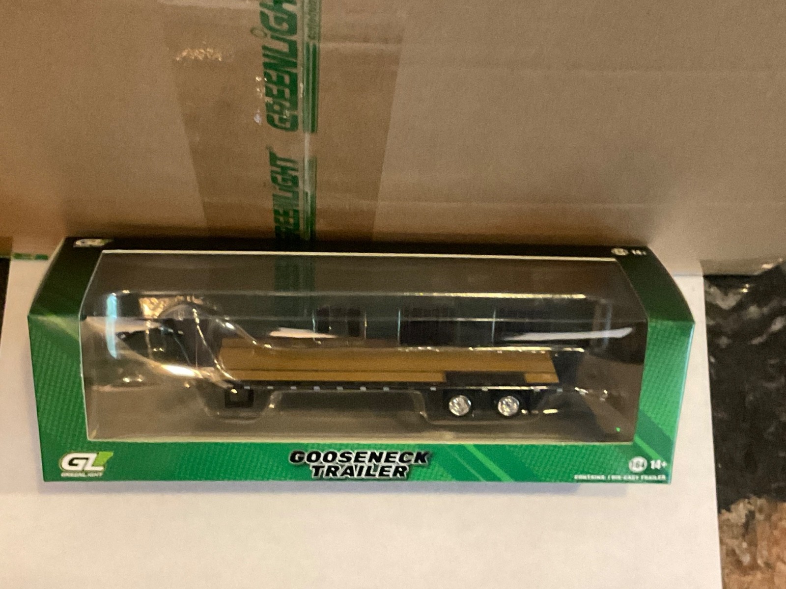 Greenlight Hobby Exclusive Gooseneck Trailer BLACK     30390