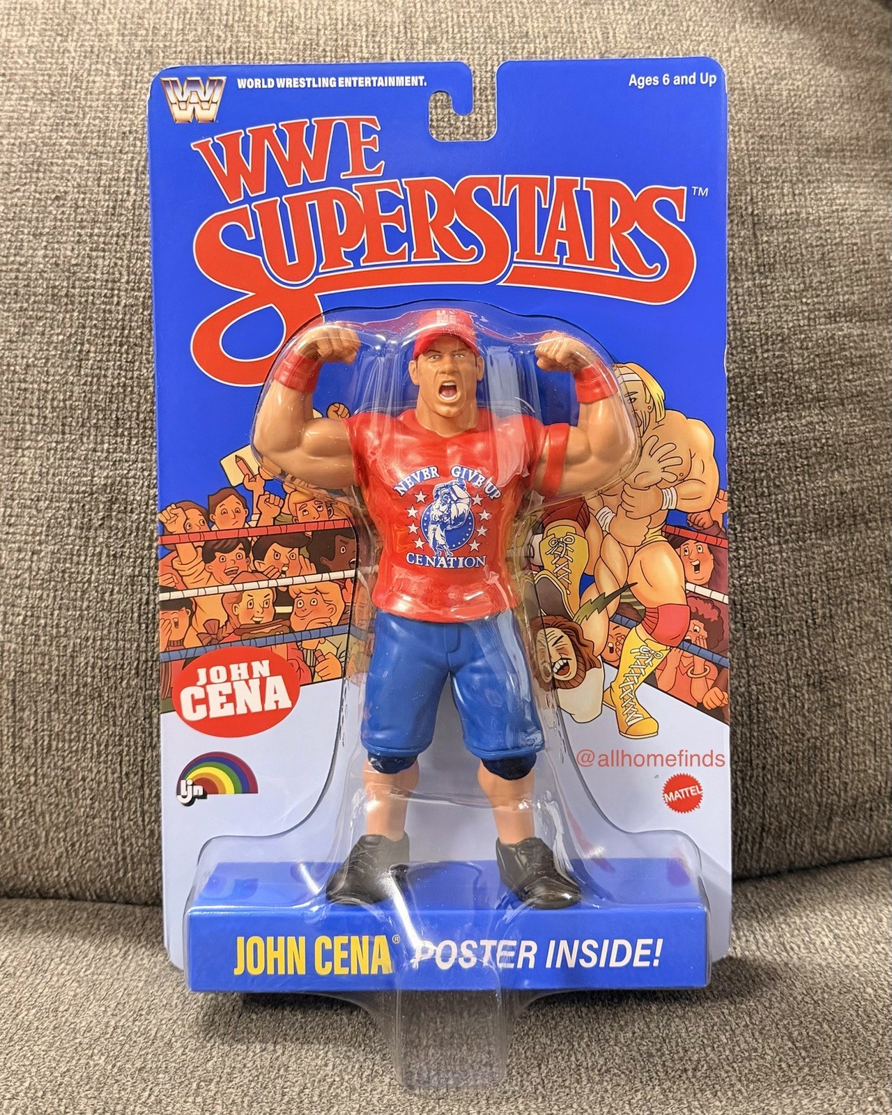 IN HAND – WWE LJN Superstars JOHN CENA 8″ Action Figure, 1980s Retro Collectible