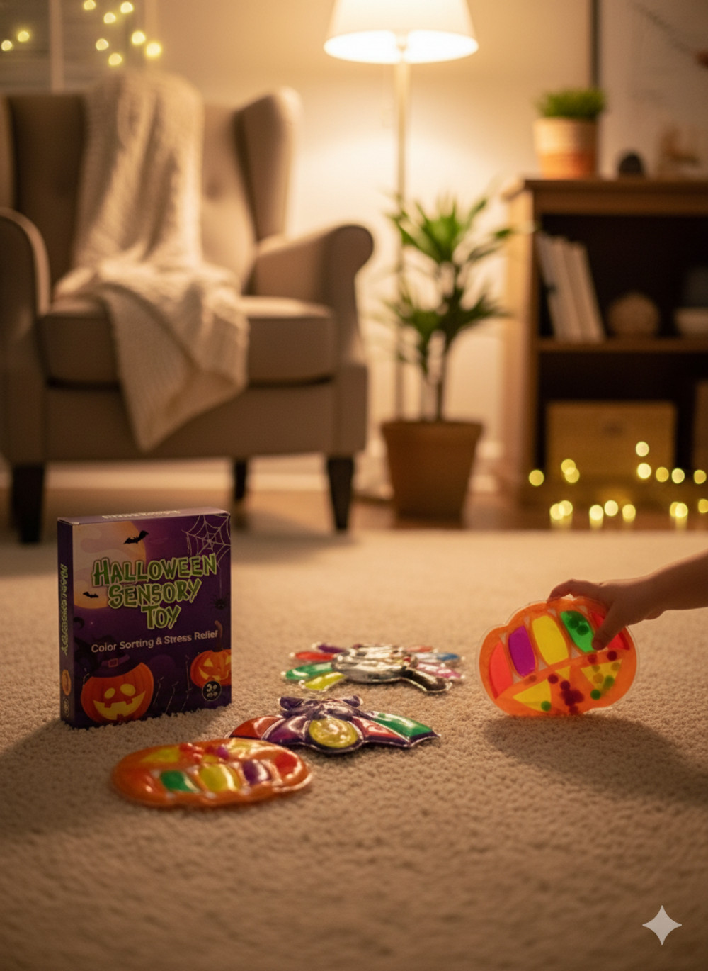 Halloween Fidget Toys Color Sorting – Stress Relief Sensory Toys