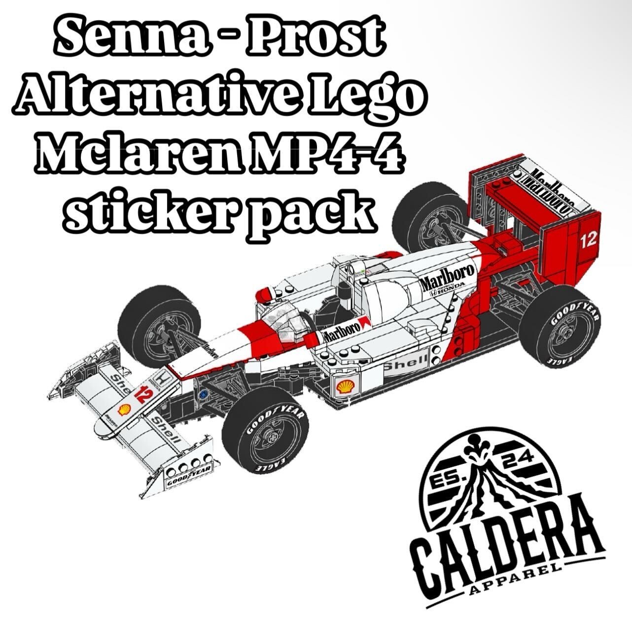 Alternative Sticker Pack  Lego McLaren MP4/4  Senna/Prost model 10330