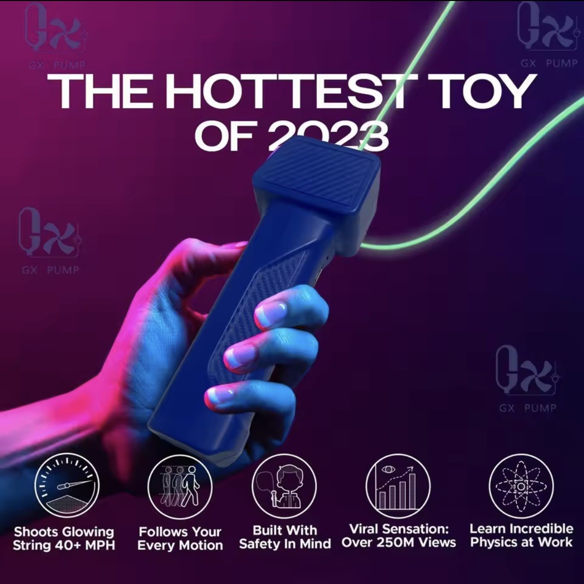 Lasso String Shooter Loop Toy Handheld Zip Rope Launcher Propeller Toy Handheld