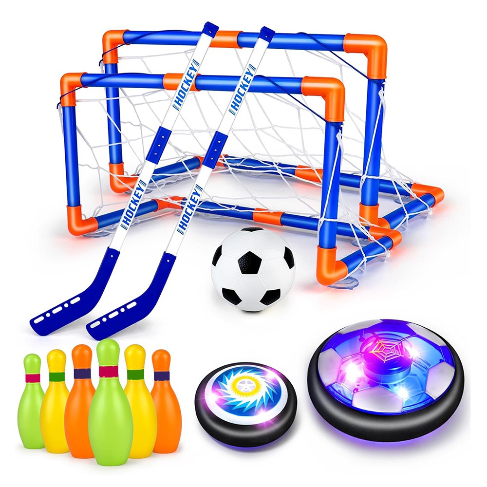 4-In-1 Rechargeable Hover Soccer Ball & Hockey Ball with LED Sport Toys for Kids