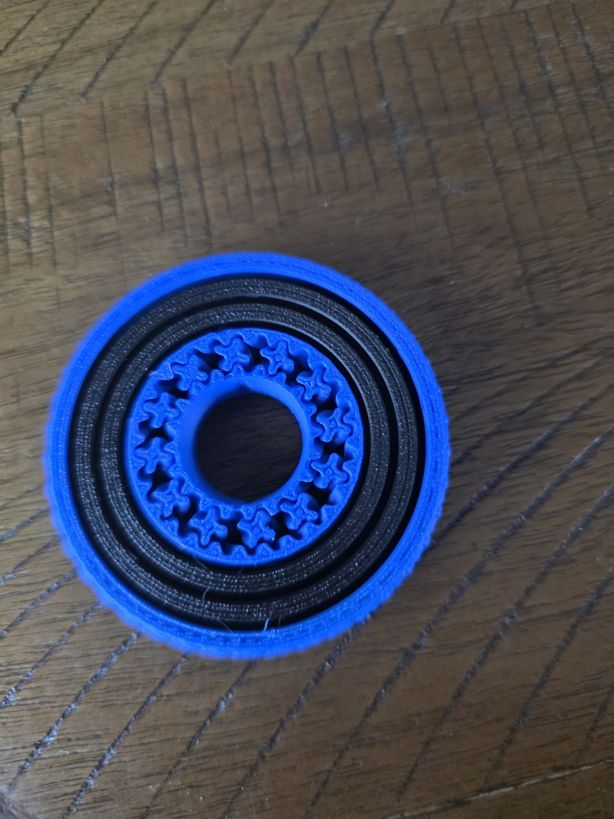 Fidget Spinner OR Circle Toy For Stress Relief Toys Gift [Black] 3D Printed