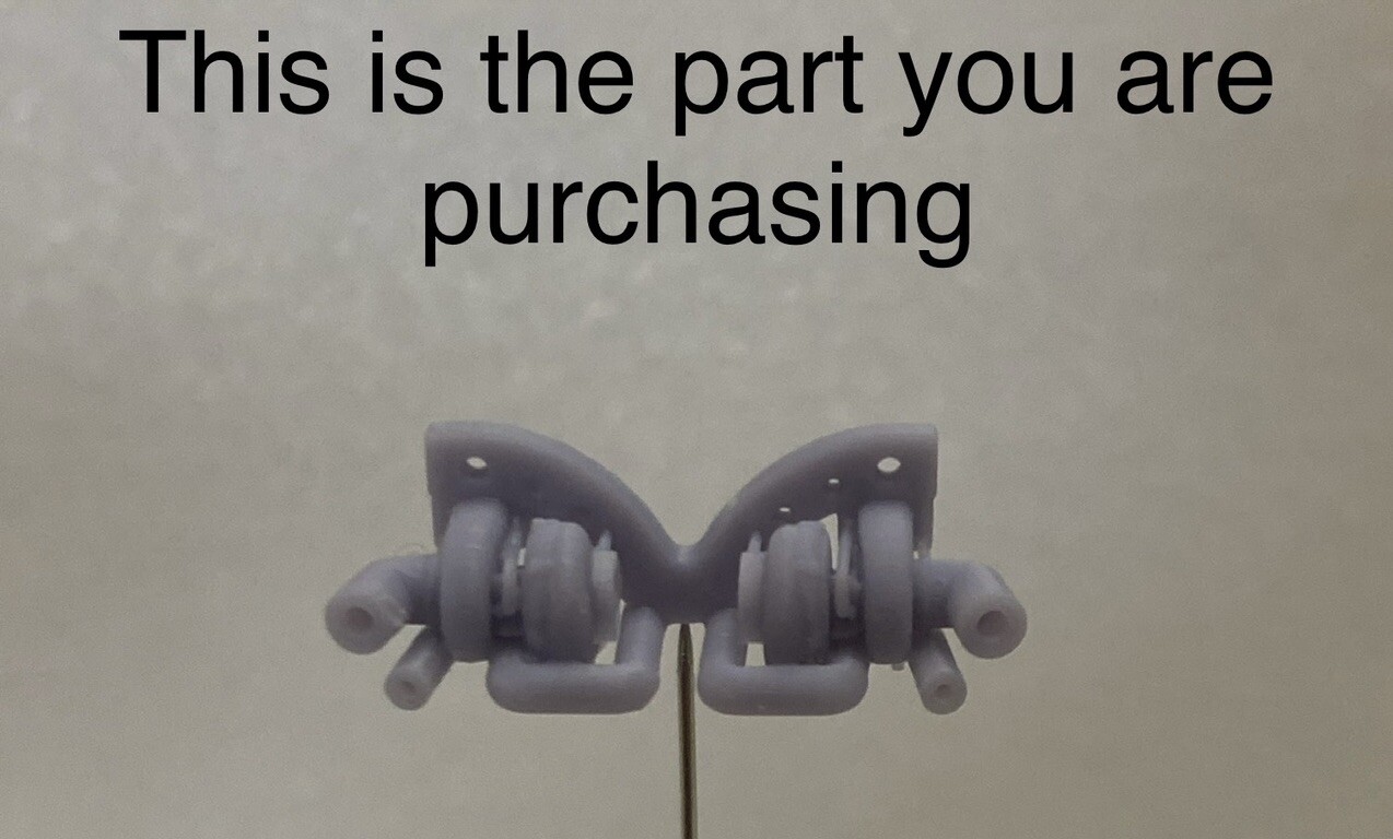 1:64 Scale RWB Porsche or Lamborghini Rear Turbo And Exhaust System No Filter