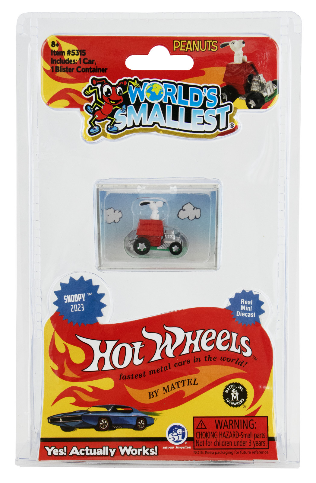 Worlds Smallest SNOOPY Red Baron Peanuts Charlie Brown Hot Wheels Cars