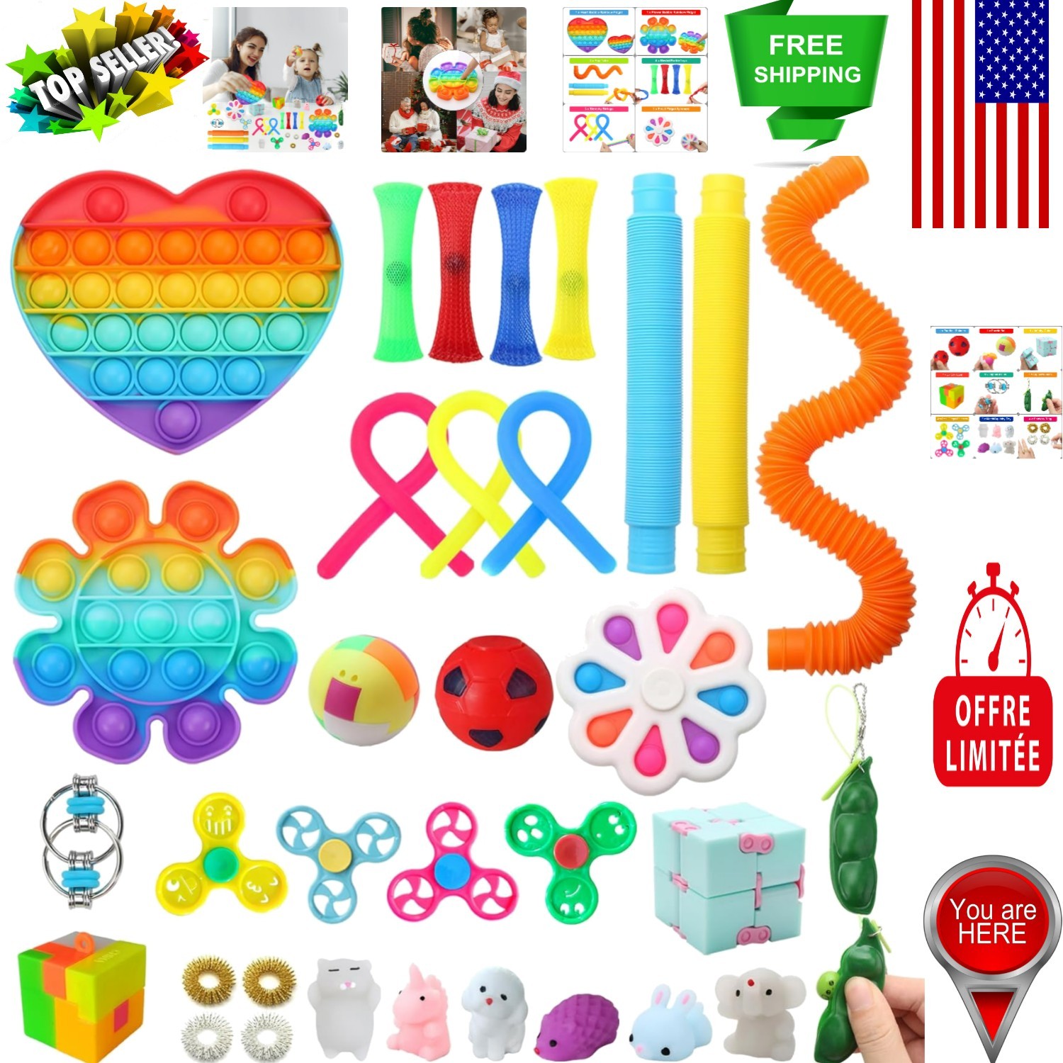 Fidget Fun Pack – 35 Fidget & Sensory Toys for Kids & Adults Stress Relief Kit