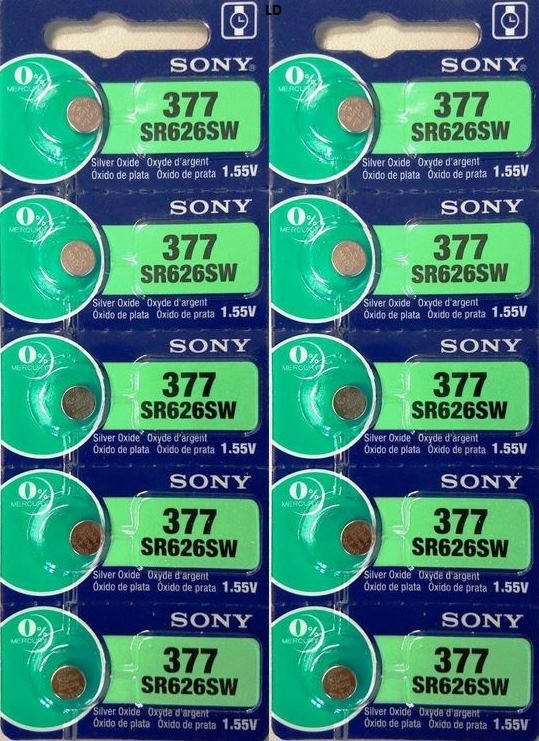 MURATA / SONY 377 SR626SW (10 piece) SR626 V377 Watch Battery US seller