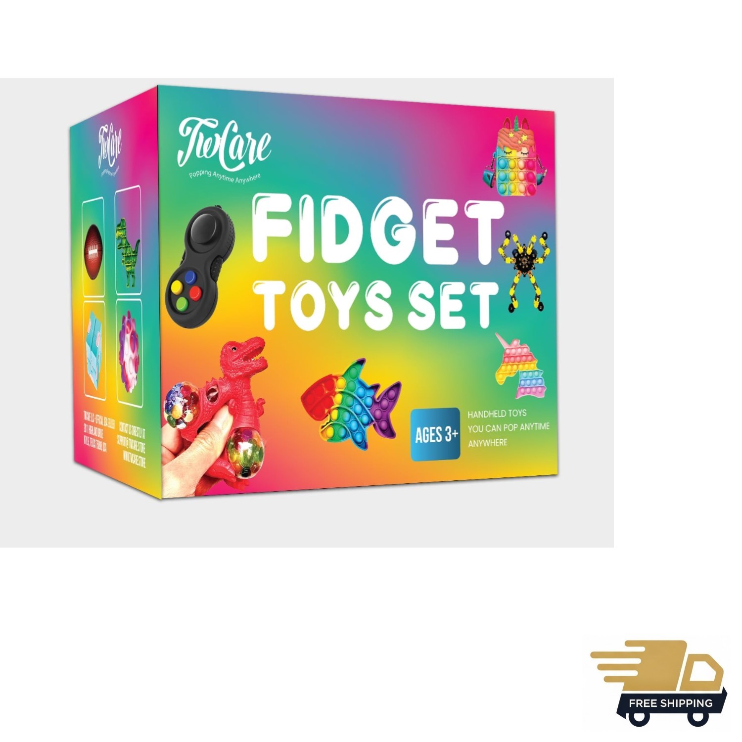 120 Pcs Fidget Toys Pack, Pop Sensory Party Favors Set Gifts for Kids Adults …