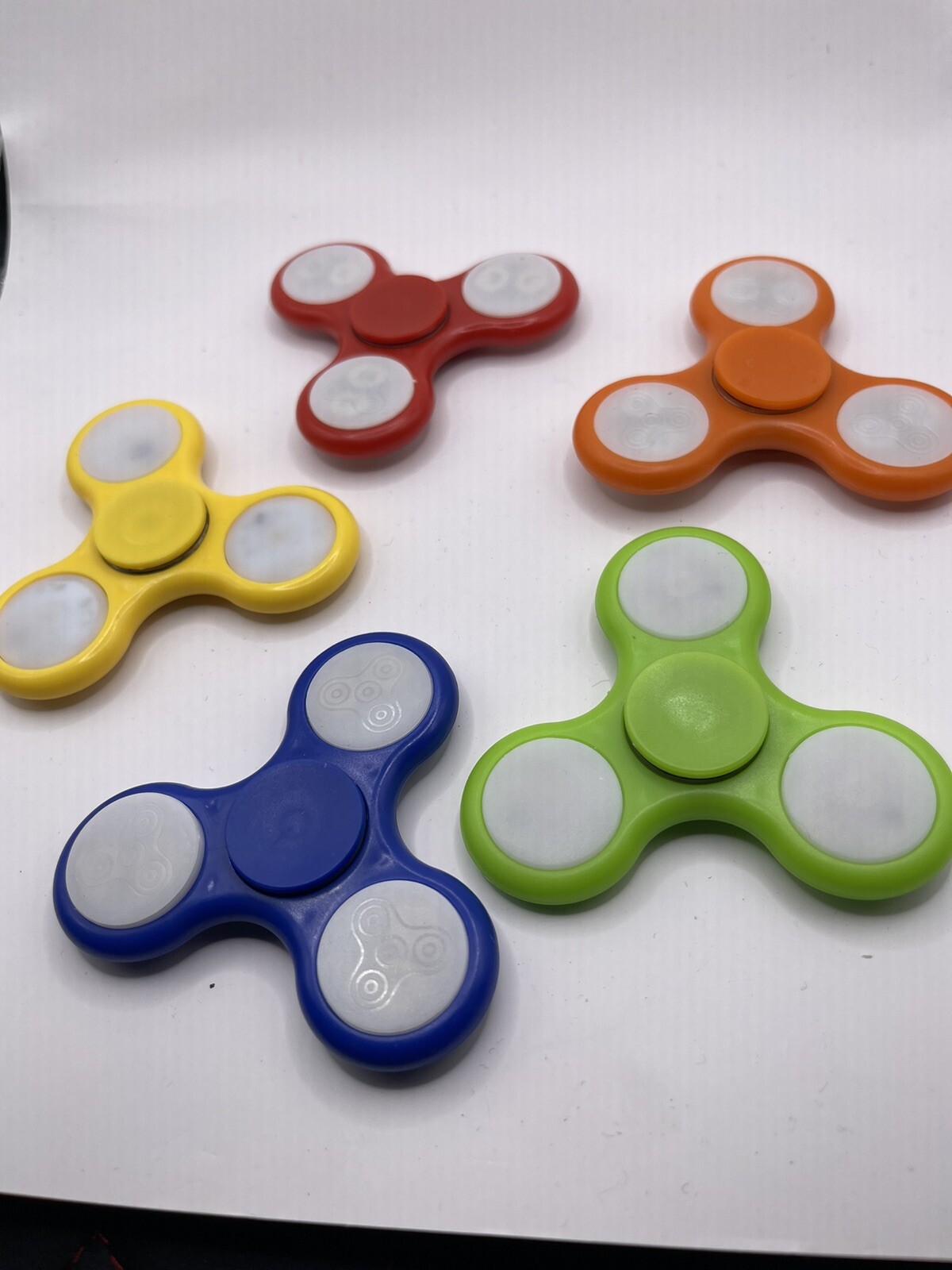 Fidget Spinner Toy Bundle Random Colors Perfect for ADHD and Anxiety-NEW (3pk)