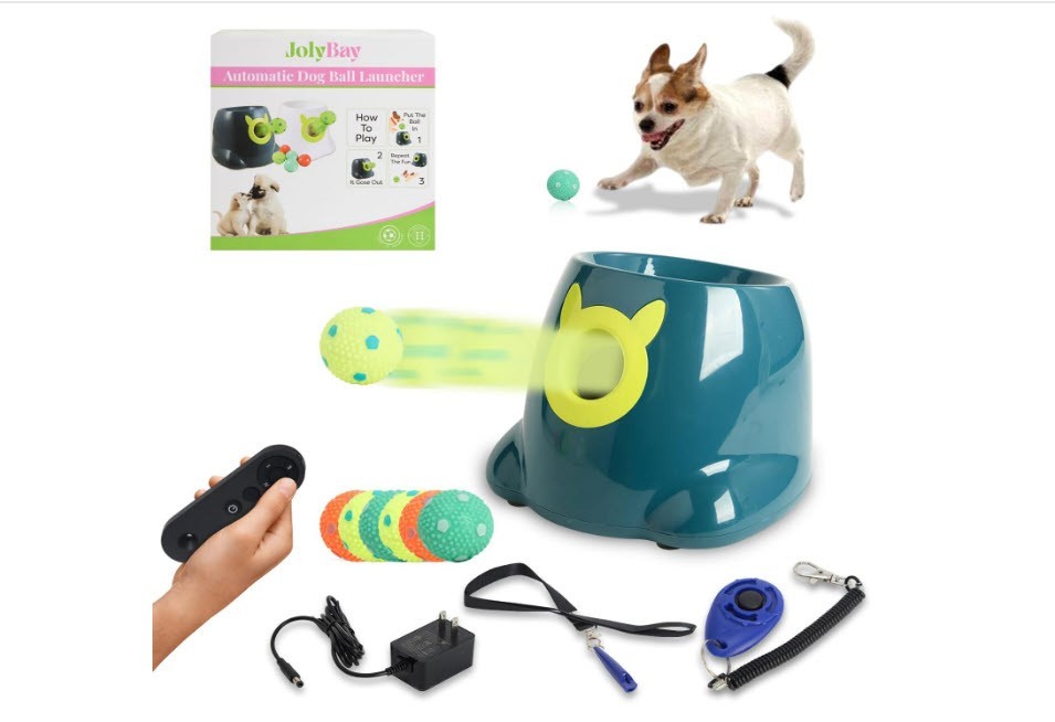 Automatic dog ball thrower launcher, with 6 mini balls For Small Medium Dogs