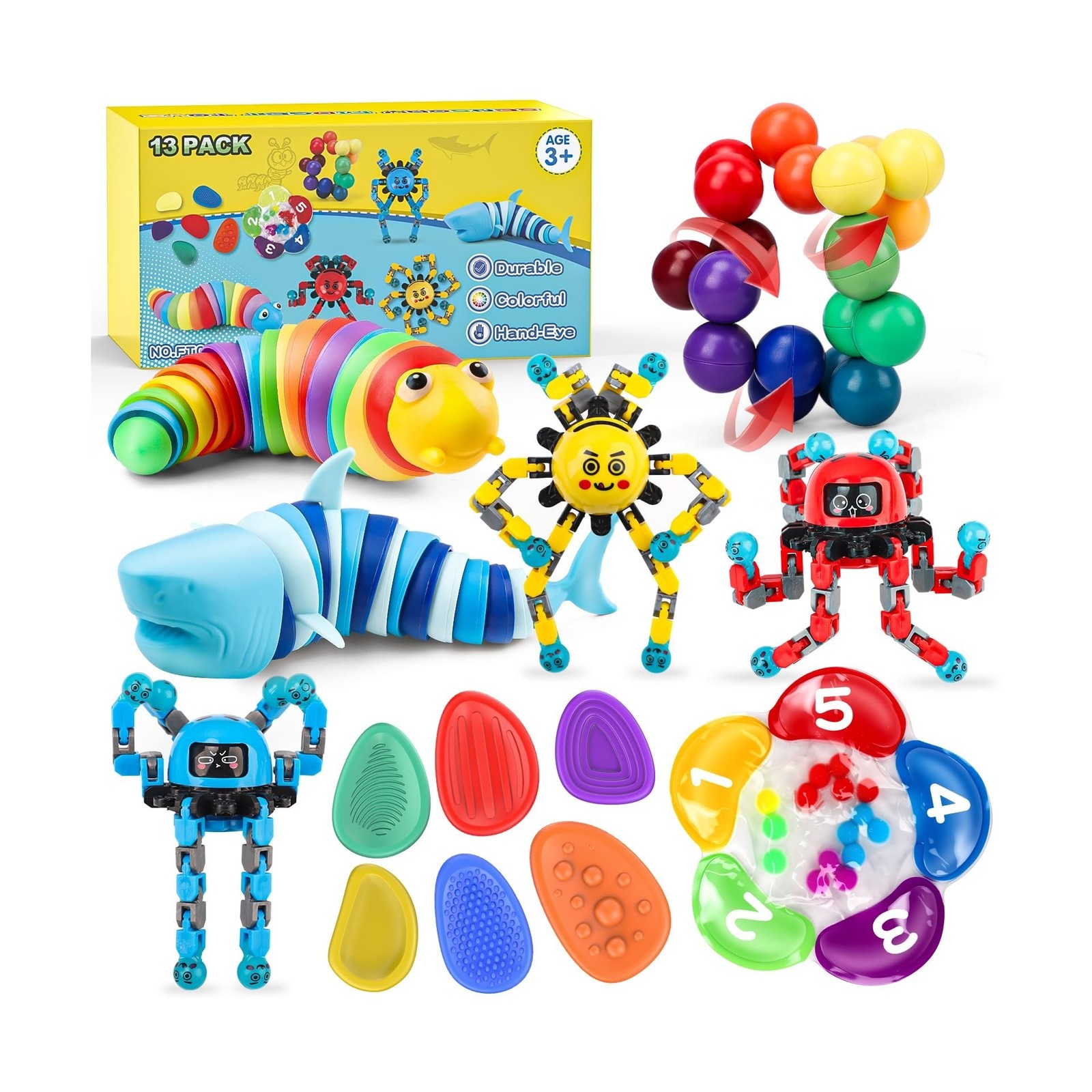 Fidget Sensory Toys for Kids Adults with Autism ADHD: 13 Pack Anxie… Fast Ship