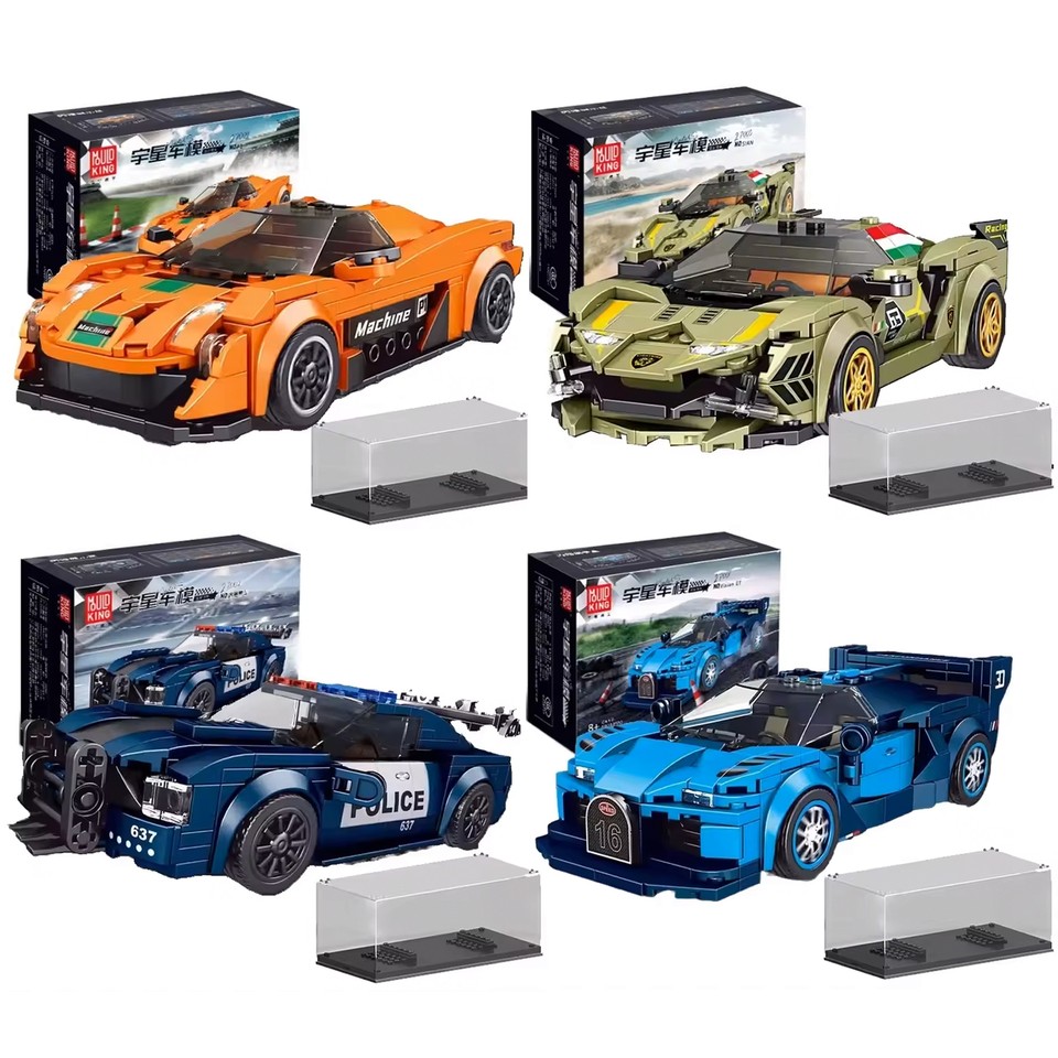 MOULD KING Sport Racing Car Model With Display Box Assembly Toys Building Blocks