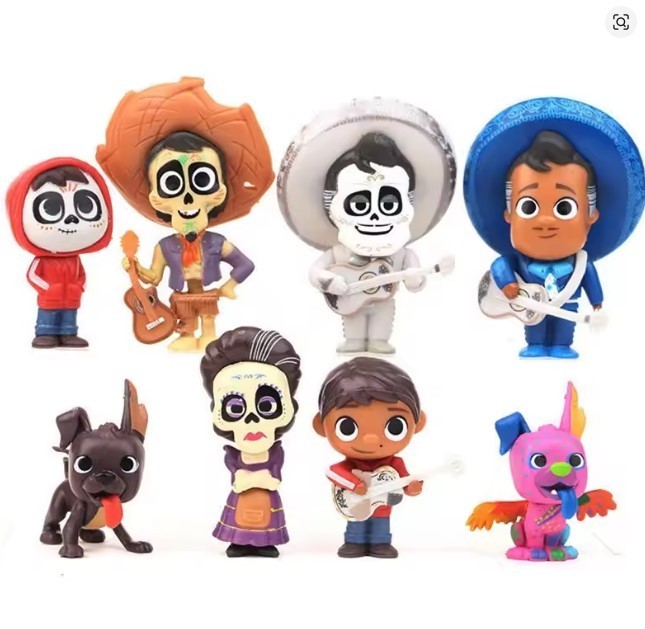 HOT 8pcs/set Movie Pixars COCO Cute Character Figure Model Toys