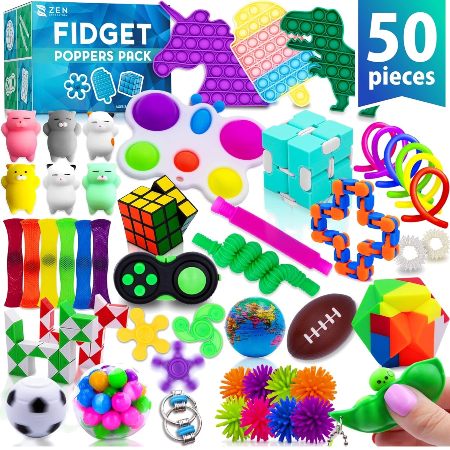 50-Piece Fidget Toy Set with Sensory Toys for Kids & Adults – Perfect for Aut…