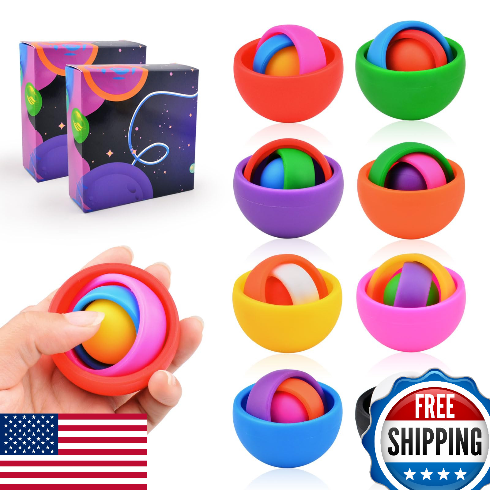 Fidget Toys Adults Pack, Fidget Spinner Set for Kids, Sensory Toys Boys Girls