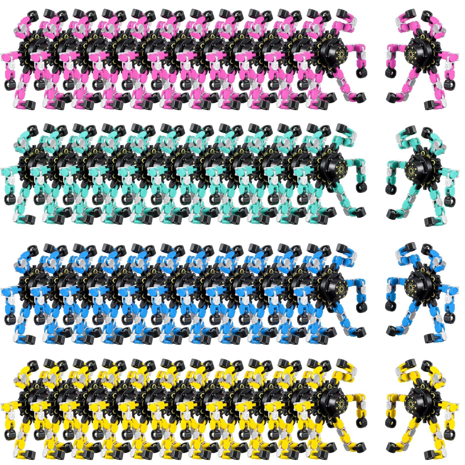 32 Pcs Transformable Fidget Spinners Toys, Valentines Party Favors, Stress Re…