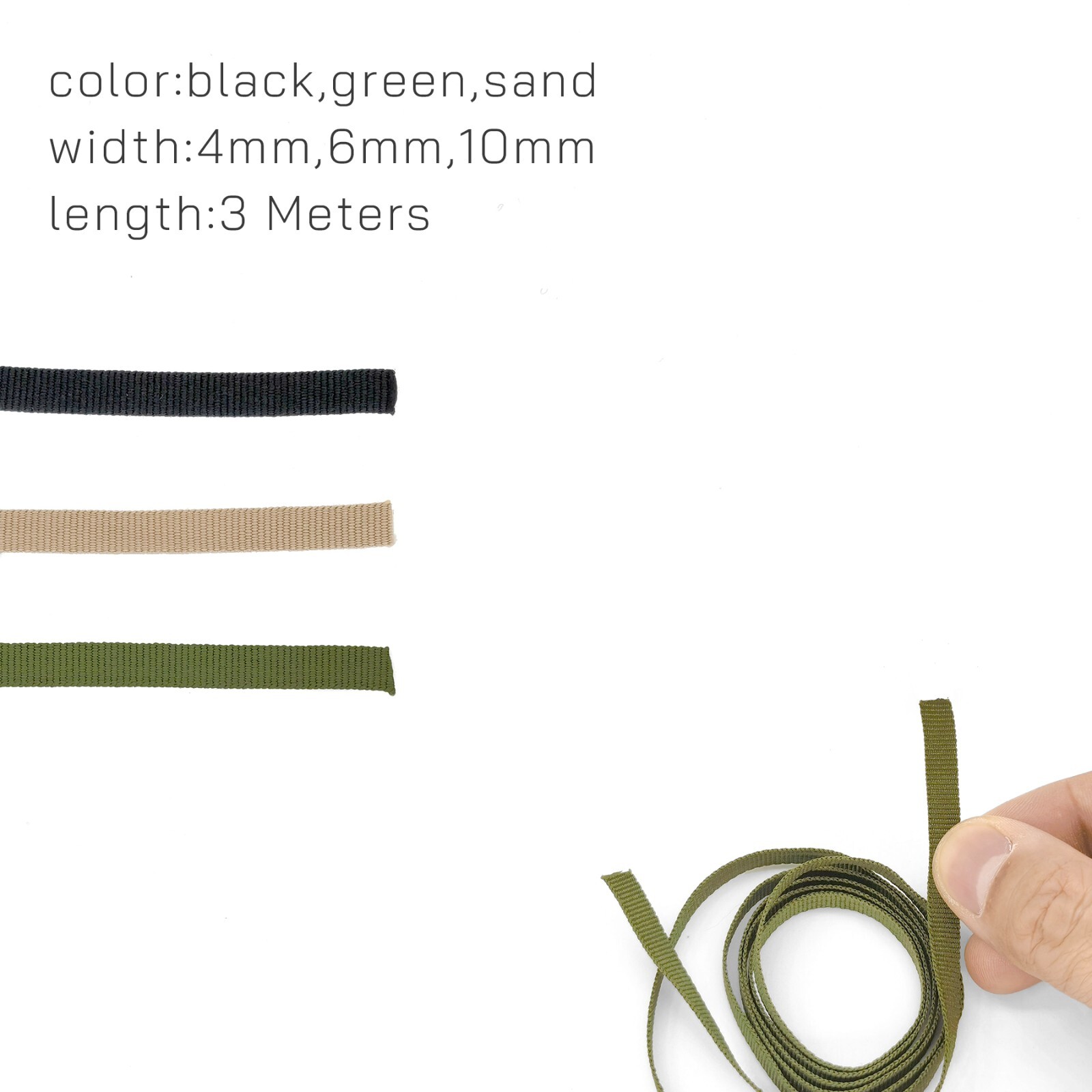 1/6 Scale 3 metres Micro Straps Sling Ribbon 4mm 6mm 10mm For 12“ Figure TOYS