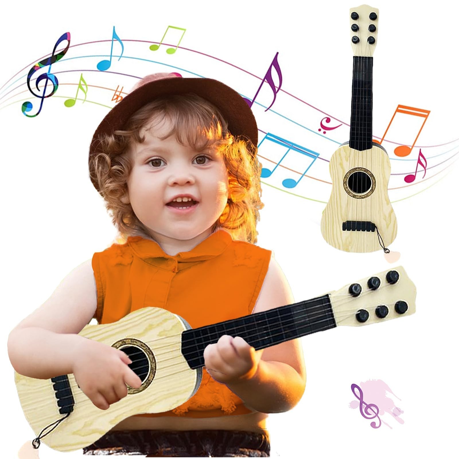 17″ Mini Kids Toy Guitar 6 Strings with Pick Musical Instrument for Toddlers Pre