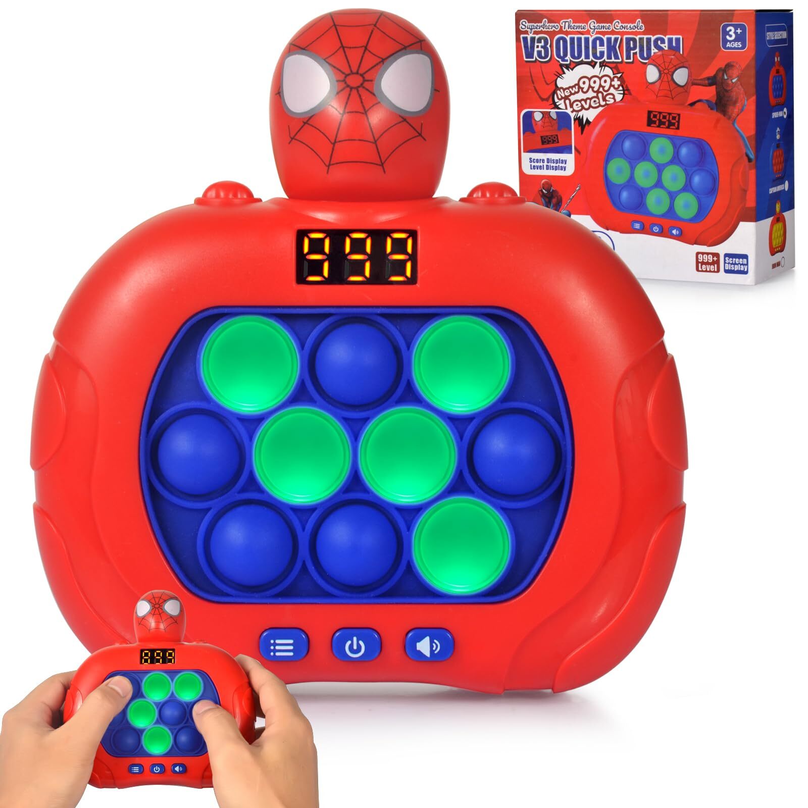 Spider-Man UPDATED  Pop Push it Game Controller Sensory Fidget Toy WhackMole