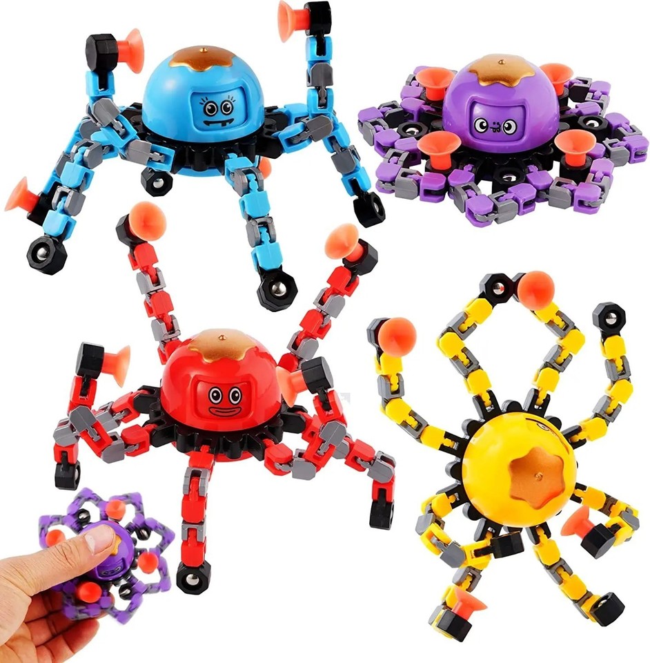 1-4 Transformable Fidget Spinners for Kids and Adults Stress Relief Sensory Toy