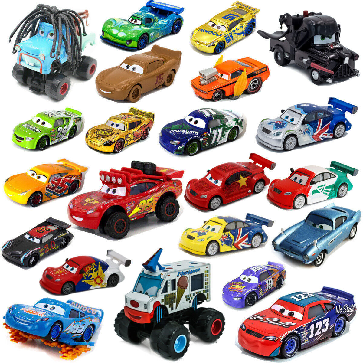 Disney Pixar Cars Lot Lightning McQueen 1:55 Diecast Model Car Toys Gift Queen