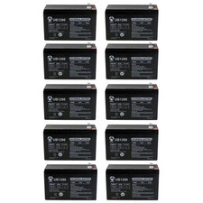 UPG 10 Pack – Universal UB1290-UPG UB1290 12V 9AH Battery F1 Terminal