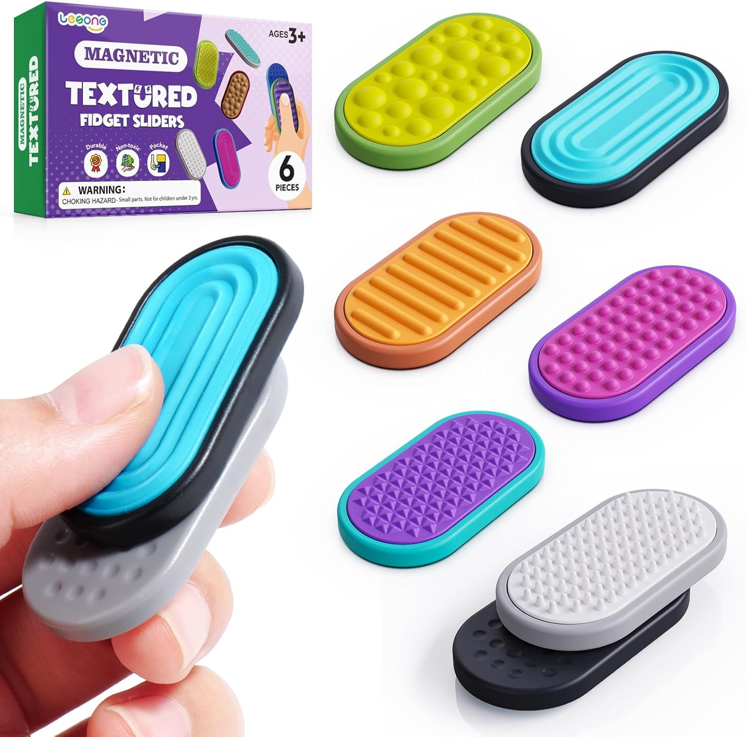 Magnetic Fidget Toys for Adults & Kids -Textured Sensory Toys for Autism Childre