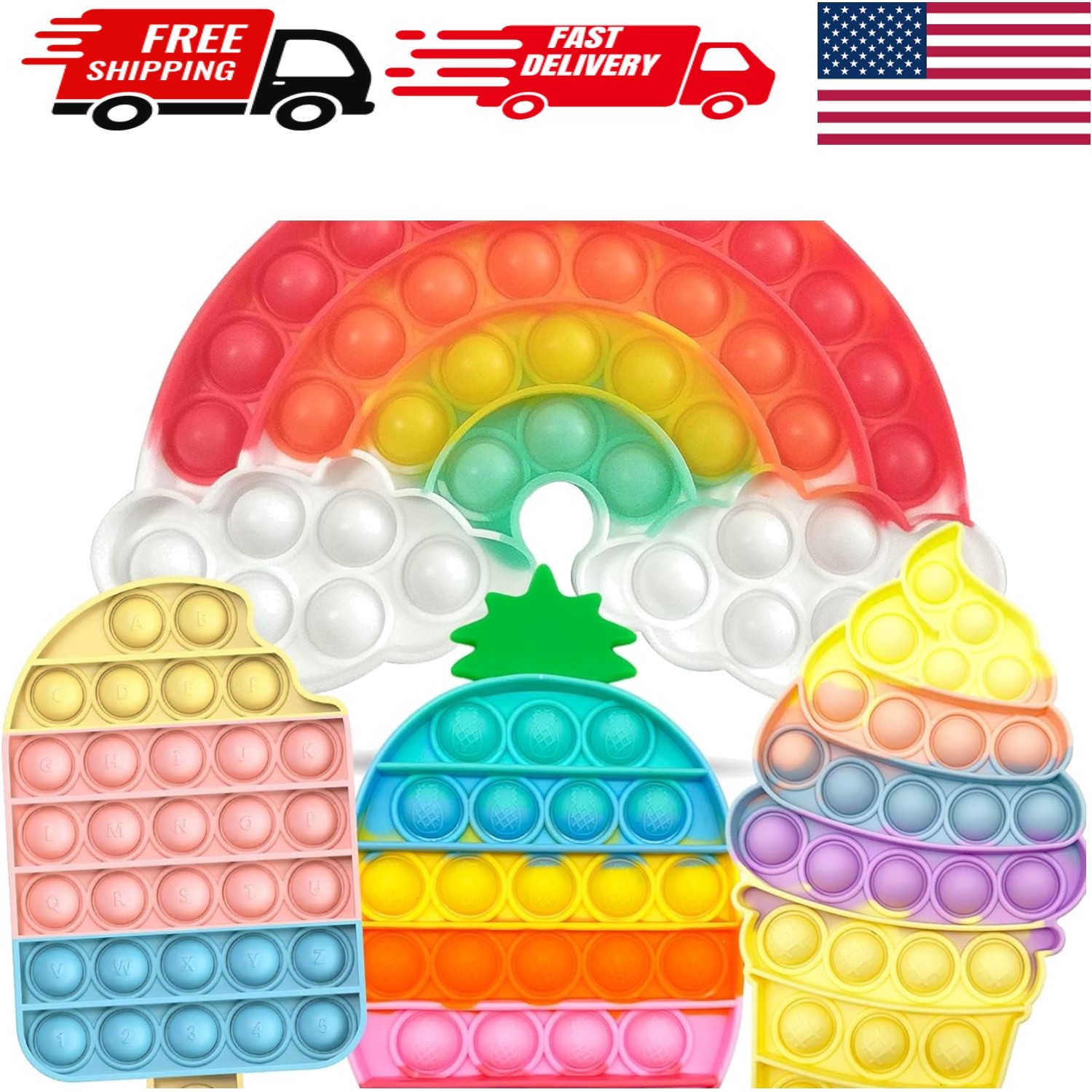 Versatile 4-Piece Fidget Toy Set – Perfect for Kids and Adults’ Stress Relief