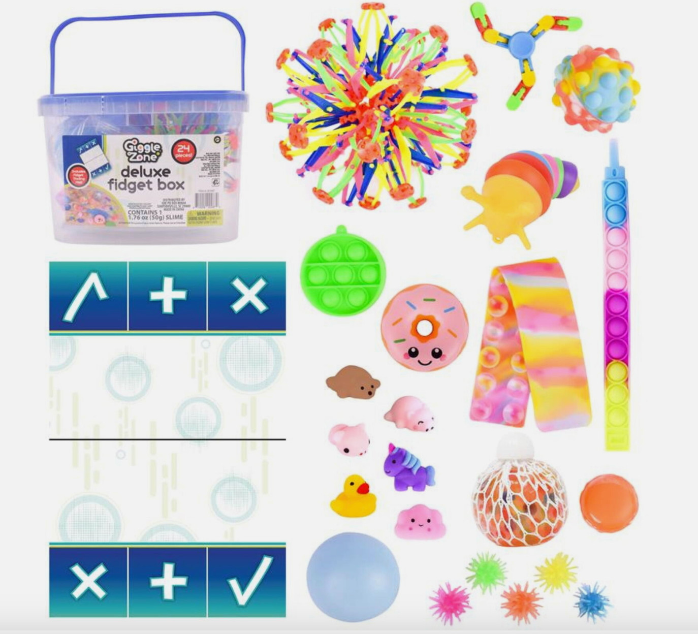 24 Pc Fidget Box Sensory Stress Toys for Children Adult Therapy ADHD OT PTSD