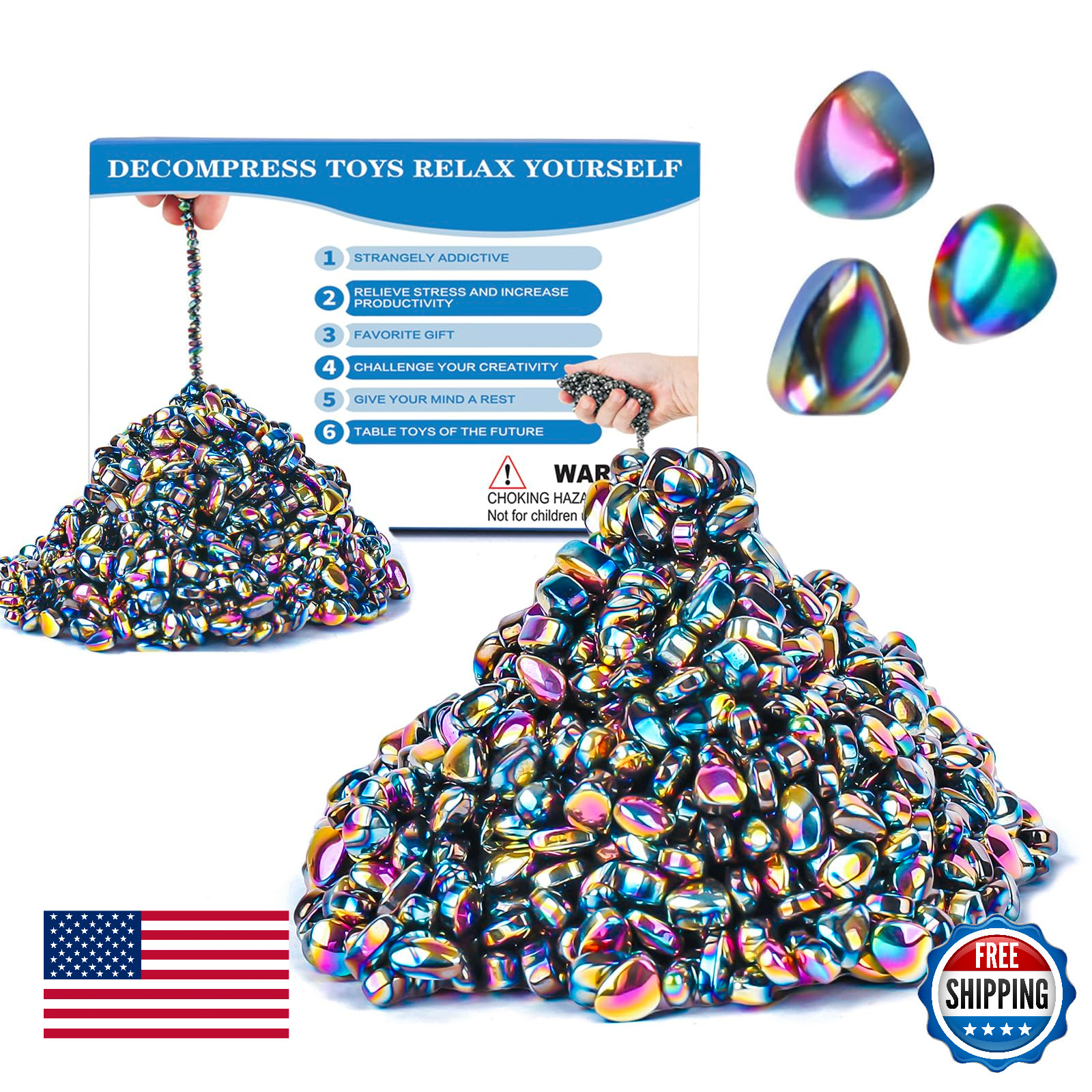 1100pcs Desk Fidget Toys for Adults, Stress Anxiety Relief Sensory Toy ADHD Auti