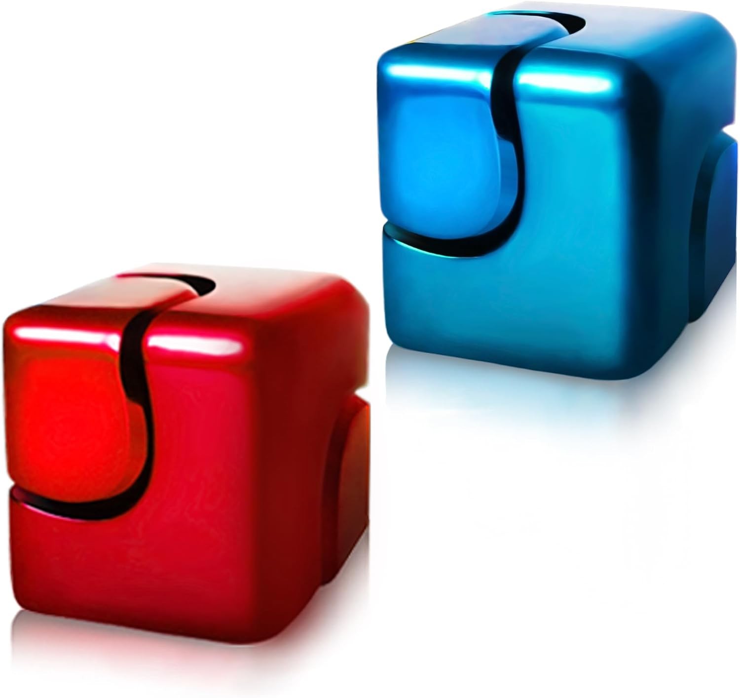 2pc Fidget Spinner Toys Cube Adults, Easter Basket Stuffers for Blue+red
