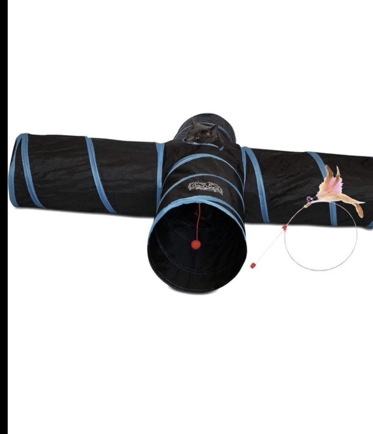 Cat Tunnel Toy 4 Way Collapsible Interactive Play Tunnel Extra Wide