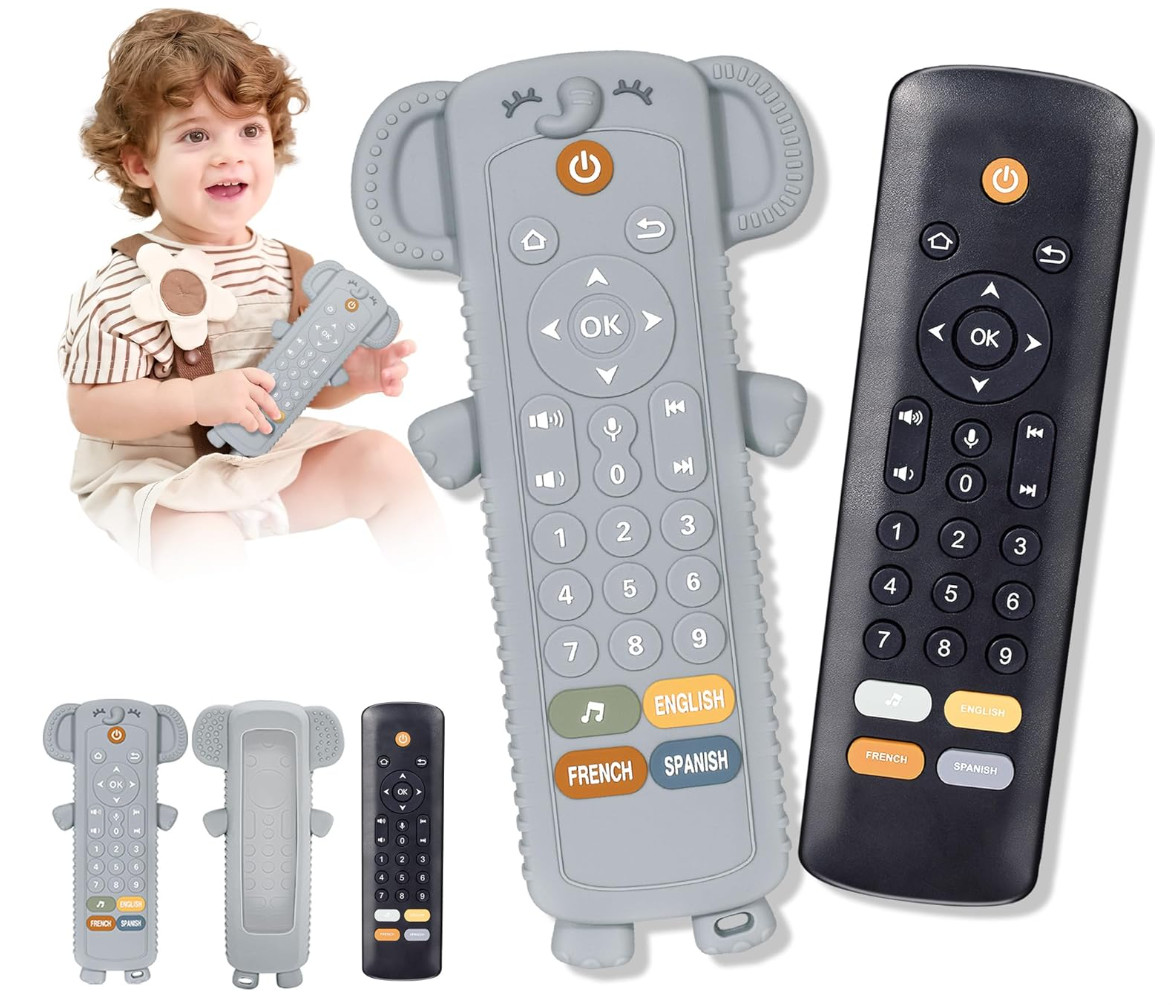 Baby Remote Control Toy with Silicone Teether Cover – Baby Musical Toys