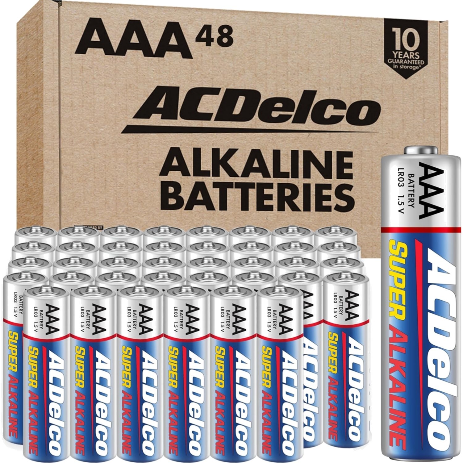 ACDelco 48-Count AAA Batteries Maximum Power Super Alkaline Battery 10- S…