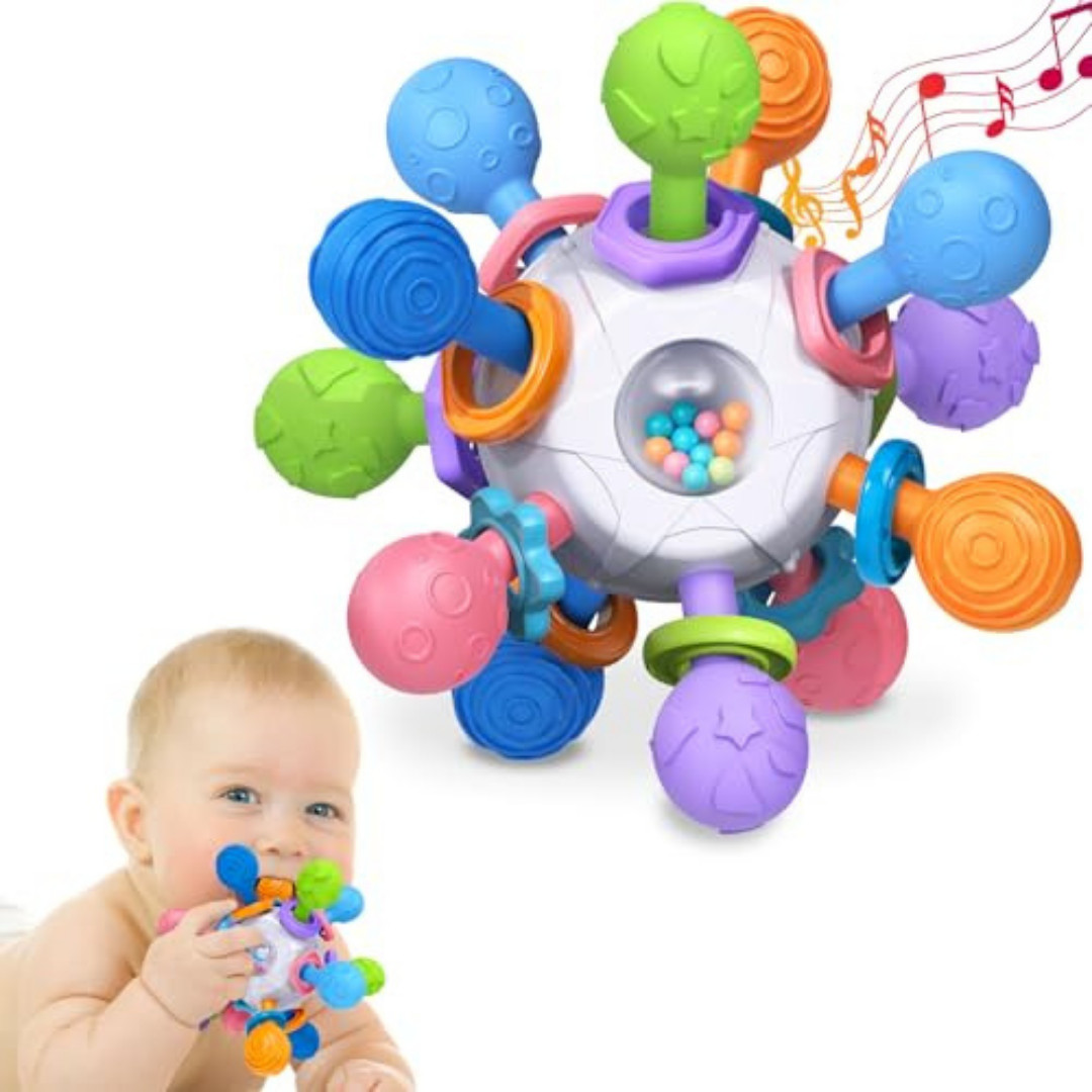 Baby Teething Toys For 0-6 6-12 Months Ages 0-2, Tummy Time Montessori Toys For