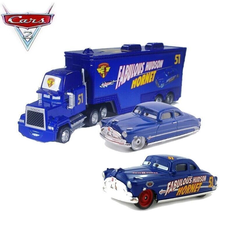 DISNEY PIXAR CARS Mattel No.51 TOY CAR FABULOUS DOC HUDSON TRUCK&CAR&DOC HUDSON